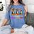 Boston Terrier Dog Halloween Christmas Hallothanksmas Men Women Kids Women's Comfort Colors T-Shirt Blue Jean