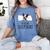 Boston Terrier Dog Lovers Sleepshirt Apparel Men Women Women's Comfort Colors T-Shirt Blue Jean