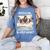 Boston Terrier Dog Official Sleepshirt Pajamas Nightgown Men Women Girls Kids Women's Comfort Colors T-Shirt Blue Jean