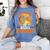 My Boston Terrier Dog Rides Shotgun Witch Halloween Men Women Women's Comfort Colors T-Shirt Blue Jean