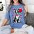 Boston Terrier Dog Valentine's Day Dog Owner Valentine Women's Comfort Colors T-Shirt Blue Jean