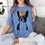 Boston Terrier Dog Wearing Crown For Men Women Girls Kids Women's Comfort Colors T-Shirt Blue Jean