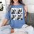 Boston Terrier Dogs With Sunglasses Photo Pets Meme Women's Comfort Colors T-Shirt Blue Jean