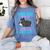 Boston Terrier This Girl Runs On Jesus And Boston Terriers Women's Comfort Colors T-Shirt Blue Jean