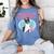 Boston Terrier Grandma Bostie Dog Owner Boston Terrier Men Women Women's Comfort Colors T-Shirt Blue Jean