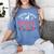 Boston Terrier Grandma Nana Dog Lover Christmas Women's Comfort Colors T-Shirt Blue Jean