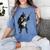 Boston Terrier Guitar Women's Comfort Colors T-Shirt Blue Jean