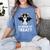 Boston Terrier Halloween Shirt Did Someone Say Treat Women's Comfort Colors T-Shirt Blue Jean