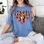 Boston Terrier Heart Valentine Boston Terrier Women's Comfort Colors T-Shirt Blue Jean