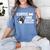 Boston Terrier Lover Coffee And Boston Terriers Women's Comfort Colors T-Shirt Blue Jean
