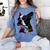 Boston Terrier Lovers Colorful Pop Art Boston Terrier Women's Comfort Colors T-Shirt Blue Jean