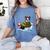 Boston Terrier Merry Christmas Tree Lights Dog X-Mas Dogs Women's Comfort Colors T-Shirt Blue Jean