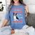 Boston Terrier Mom American Gentleman Dog Lover Mother's Day Women's Comfort Colors T-Shirt Blue Jean