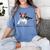 Boston Terrier Mom Bandana Boston Terrier Dog Women's Comfort Colors T-Shirt Blue Jean