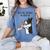 Boston Terrier Mom Dogs Mum Woman Women's Comfort Colors T-Shirt Blue Jean