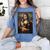 Boston Terrier Mona Lisa Painting Art Dog Mom Dad For Men Women Kids Women's Comfort Colors T-Shirt Blue Jean