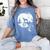 Boston Terrier And Moon Halloween Costume Dog Lover Women's Comfort Colors T-Shirt Blue Jean