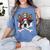 Boston Terrier Pirate T Shirt Jolly Roger Crossbones Skull Women's Comfort Colors T-Shirt Blue Jean