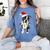 Boston Terrier Santa Christmas Lights Xmas Dog Lover Men Women Kids Women's Comfort Colors T-Shirt Blue Jean