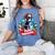 Boston Terrier Santa Claus Coffee Mug Merry Christmas Dogs Women's Comfort Colors T-Shirt Blue Jean