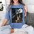 Boston Terrier Selfie Full Moon Flying Witch Halloween Dog Women's Comfort Colors T-Shirt Blue Jean