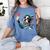 Boston Terrier Selfie Statue Of Liberty 4th Of July American Women's Comfort Colors T-Shirt Blue Jean