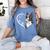 Boston Terrier Shirts For Women Girls Kids Heart Cute Women's Comfort Colors T-Shirt Blue Jean