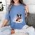 Boston Terrier In The Snow Merry Christmas Winter Women's Comfort Colors T-Shirt Blue Jean