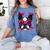 Boston Terrier Valentines Day Shirt Heart Dog Lover Women's Comfort Colors T-Shirt Blue Jean