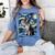 Boston Terrier Van Gogh Starry Night Women's Comfort Colors T-Shirt Blue Jean