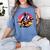 Boston Terrier Wearing A Cowboy Hat On T-Rex Women's Comfort Colors T-Shirt Blue Jean