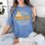 You Can't Scare Me I Teach 4th Grade Teacher Halloween Ghost Women's Comfort Colors T-Shirt Blue Jean