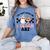 You Can't Scare Me I Teach Art Retro Teacher Ghost Halloween Women's Comfort Colors T-Shirt Blue Jean