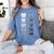 Cat Themed Artist Value Scale Educational Art Teacher Women's Comfort Colors T-Shirt Blue Jean
