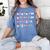Christmas Math Quiz Teacher Equation Math Teacher Women's Comfort Colors T-Shirt Blue Jean