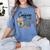 Coffee Gives Me Teacher Power Teacher Elementary Women Women's Comfort Colors T-Shirt Blue Jean
