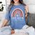 Coffee Gives Me Teacher Powers Leopard Rainbow Teacher Women's Comfort Colors T-Shirt Blue Jean Coffee Gives Me Teacher Powers Leopard Rainbow Teacher Women's Comfort Colors T-Shirt Blue Jean