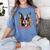 Colorful Boston Terrier Dog For Men Women Kids Women's Comfort Colors T-Shirt Blue Jean