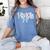 Coquette Bow Teach Teacher Happy First Day Back To School Women's Comfort Colors T-Shirt Blue Jean Coquette Bow Teach Teacher Happy First Day Back To School Women's Comfort Colors T-Shirt Blue Jean