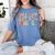 Created By God Chosen By Jesus Called To Be a Teacher Women's Comfort Colors T-Shirt Blue Jean