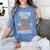 Creepin It Real Kindergarten Monsters Halloween Teacher Women's Comfort Colors T-Shirt Blue Jean