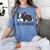 Cute Boston Terrier Boston Mama Women's Comfort Colors T-Shirt Blue Jean