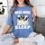 Cute Boston Terrier Need More Sleep Pajamas Nightgown Women's Comfort Colors T-Shirt Blue Jean