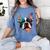 Cute Boston Terrier Puppy Dog Art Lover Unique Painting For Men Women Kids Women's Comfort Colors T-Shirt Blue Jean