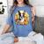Cute Boston Terrier Spring Flower Garden Colorful Puppy Dog Women's Comfort Colors T-Shirt Blue Jean