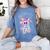 Cute Ghost Book Reading Halloween Teacher Top Girls Women Women's Comfort Colors T-Shirt Blue Jean