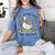 Cute Goose It's A Beautiful Day To Teach 1st Grade Teacher Women's Comfort Colors T-Shirt Blue Jean