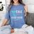 Cute Mermaid Librarian Teacher Dive Into A Good Book Reading Women's Comfort Colors T-Shirt Blue Jean