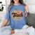 Cute Teacher With Apple Retro Teacher Kids Back To School Women's Comfort Colors T-Shirt Blue Jean Cute Teacher With Apple Retro Teacher Kids Back To School Women's Comfort Colors T-Shirt Blue Jean