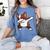 Dabbing Red Boston Terrier Dab Dance Dog Men Women Kids Women's Comfort Colors T-Shirt Blue Jean
